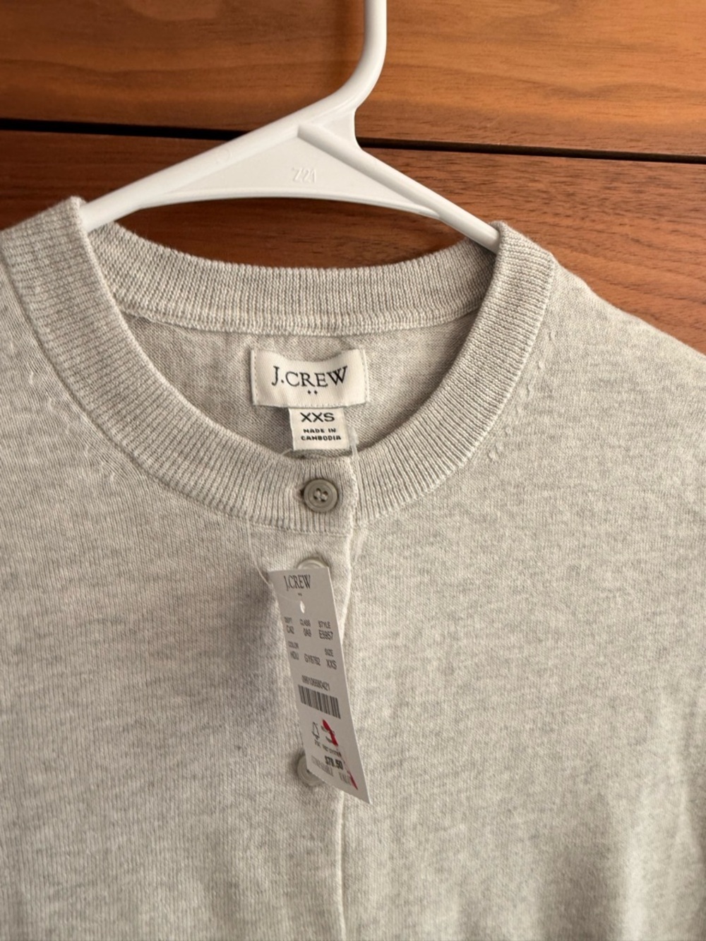 J. Crew Factory Classic Cotton Cardigan Sweater XXS NWT - Picture 8 of 8